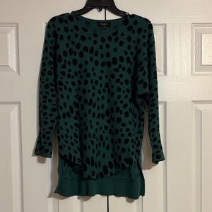 Papillon Green and Black Spotted Sweater